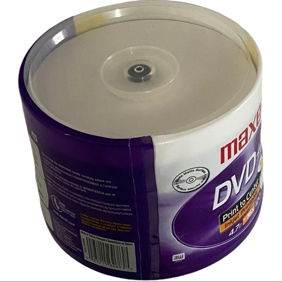 NEW Maxell 50-Pack DVD+R 4.7GB 16x 120 min New Sealed - Picture 5 of 7